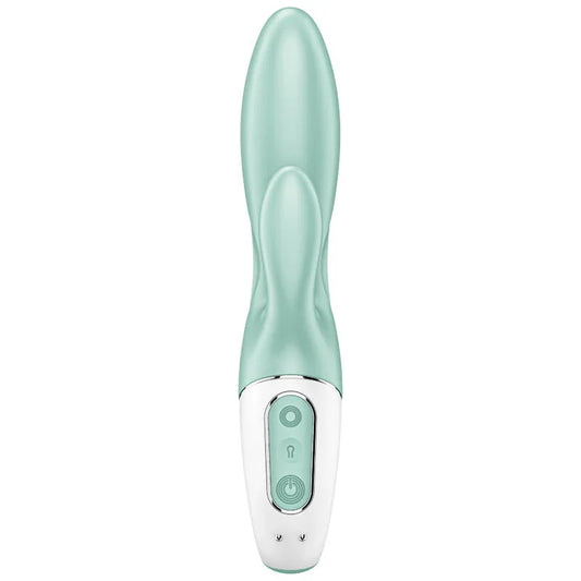 SATISFYER - AIR PUMP BUNNY 5+ VIBRADOR RABBIT INFLABLE APP VERDE - Nuvica