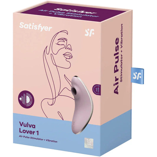SATISFYER - VULVA LOVER 1 ESTIMULADOR Y VIBRADOR AZUL - Nuvica
