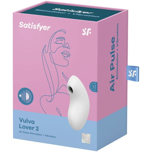 SATISFYER - VULVA LOVER 2 ESTIMULADOR Y VIBRADOR AZUL - Nuvica