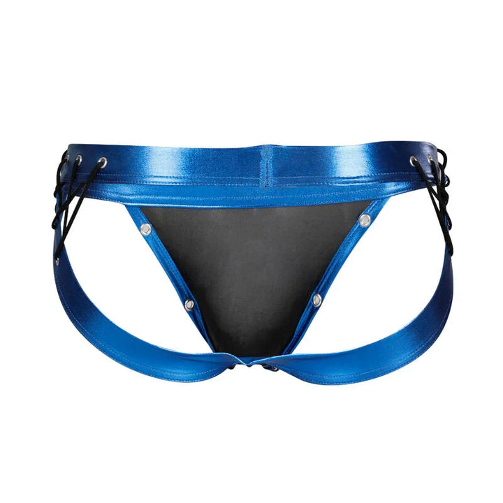 CUT4MEN - JOCKSTRAP DESIRE CUERO AZUL XL - Nuvica