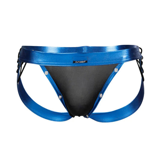CUT4MEN - JOCKSTRAP DESIRE CUERO AZUL XL - Nuvica
