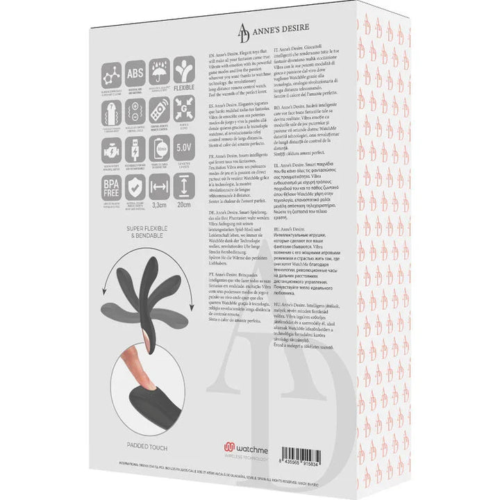 ANNE'S DESIRE - CURVE CONTROL REMOTO TECNOLOGÍA WATCHME NEGRO - Nuvica