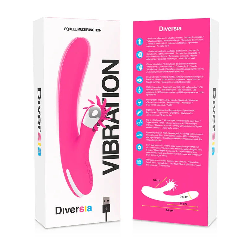 DIVERSIA - BUNNY VIBRATING 24 CM - Nuvica