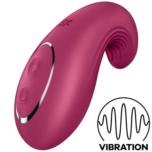 SATISFYER - DIPPING DELIGHT VIBRADOR LAY-ON AZUL - Nuvica