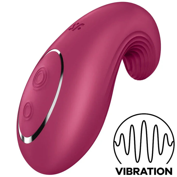 SATISFYER - DIPPING DELIGHT VIBRADOR LAY-ON AZUL - Nuvica