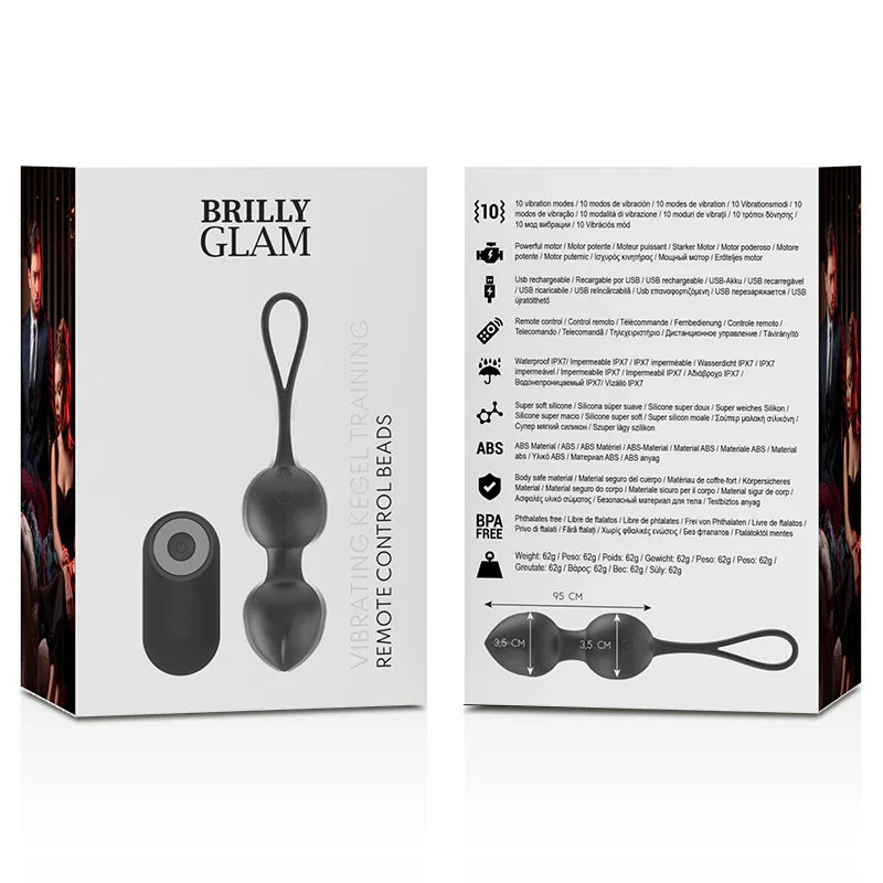 BRILLY GLAM - VIBRATING KEGEL BEADS CONTROL REMOTO - Nuvica