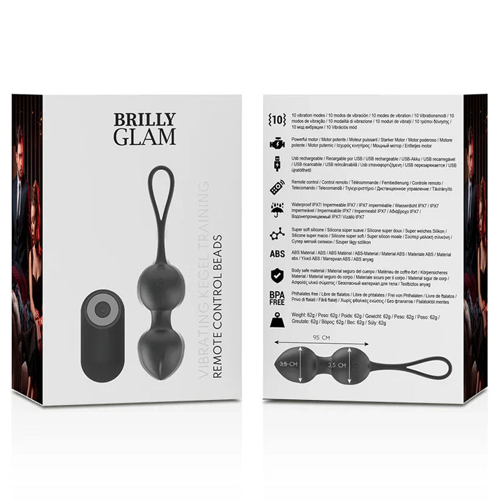 BRILLY GLAM - VIBRATING KEGEL BEADS CONTROL REMOTO - Nuvica