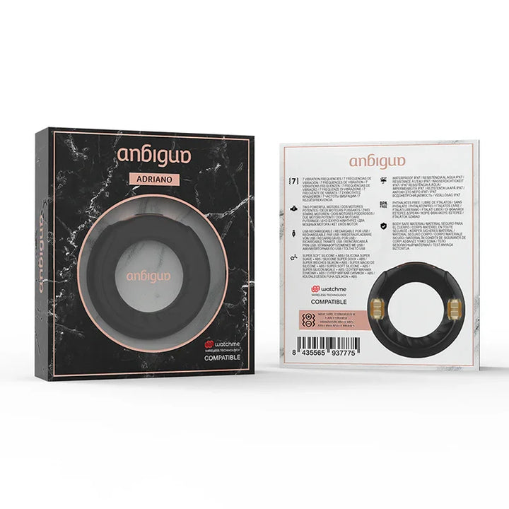 ANBIGUO - ADRIANO ANILLO VIBRADOR COMPATIBLE CON WATCHME WIRELESS TECHNOLOGY - Nuvica