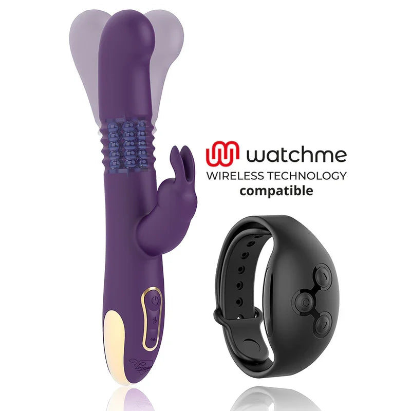 TREASURE - BASTIAN RABBIT UP & DOWN, ROTATOR & VIBRATOR COMPATIBLE CON WATCHME WIRELESS TECHNOLOGY - Nuvica