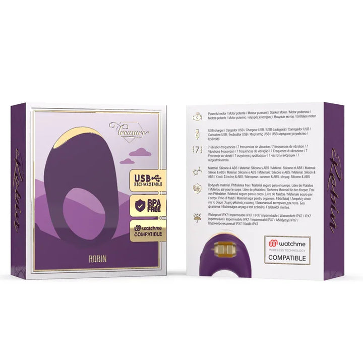 TREASURE - ROBIN VIBRATING RING COMPATIBLE CON WATCHME WIRELESS TECHNOLOGY - Nuvica