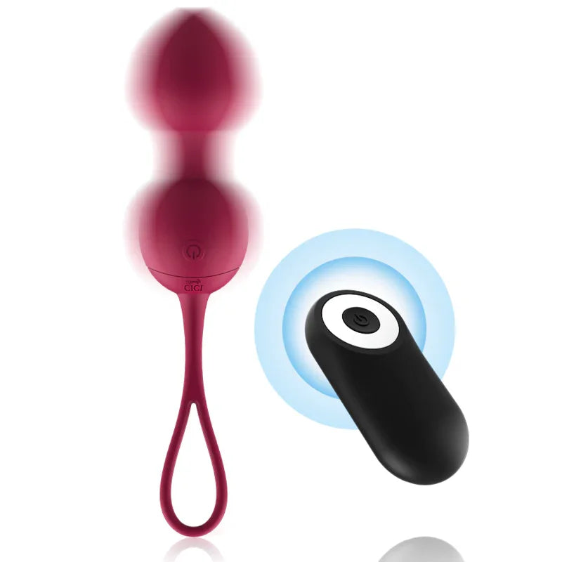 CICI BEAUTY - PREMIUM SILICONE 3 VIBRATING KEGEL BEADS REMOTE CONTROL - Nuvica