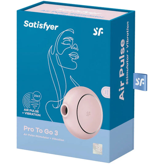 SATISFYER - PRO TO GO 3 ESTIMULADOR Y VIBRADOR DOBLE NEGRO - Nuvica