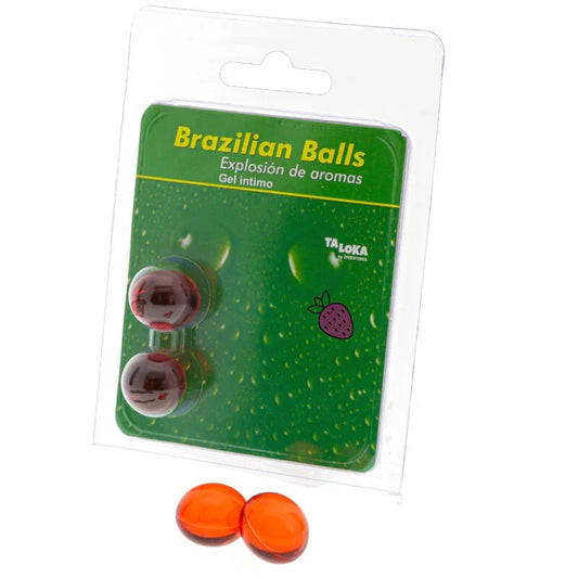 TALOKA - BRAZILIAN BALLS GEL ÍNTIMO FRESA 2 BOLAS - Nuvica