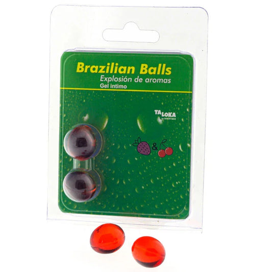 TALOKA - BRAZILIAN BALLS GEL ÍNTIMO FRESA & CEREZA 2 BOLAS - Nuvica