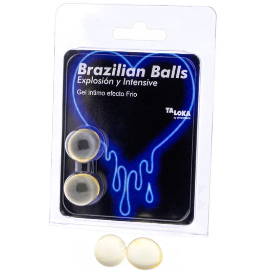 TALOKA - BRAZILIAN BALLS GEL EXCITANTE EFECTO FRIO Y VIBRACIÓN 2 BOLAS - Nuvica