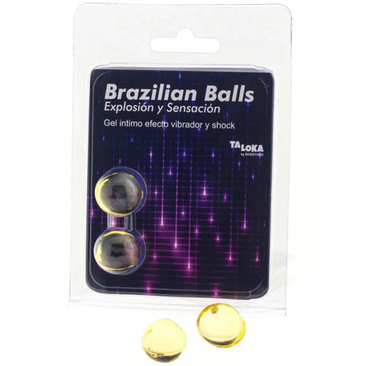 TALOKA - BRAZILIAN BALLS GEL EXCITANTE EFECTO VIBRACIÓN Y SHOCK 2 BOLAS - Nuvica