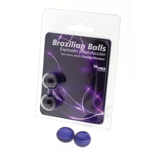 TALOKA - BRAZILIAN BALLS GEL EXCITANTE EFECTO VIBRACIÓN ELÉCTRICA 2 BOLAS - Nuvica