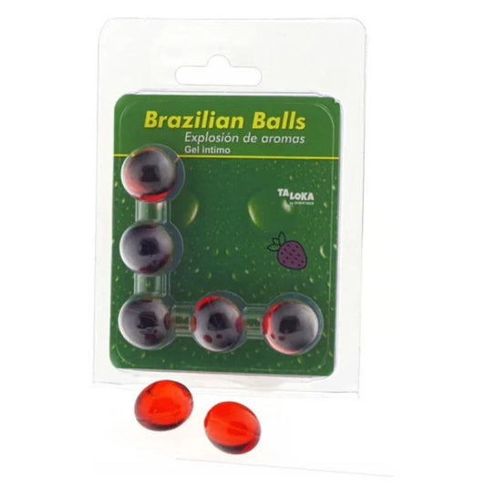 TALOKA - BRAZILIAN BALLS GEL ÍNTIMO FRESA 5 BOLAS - Nuvica