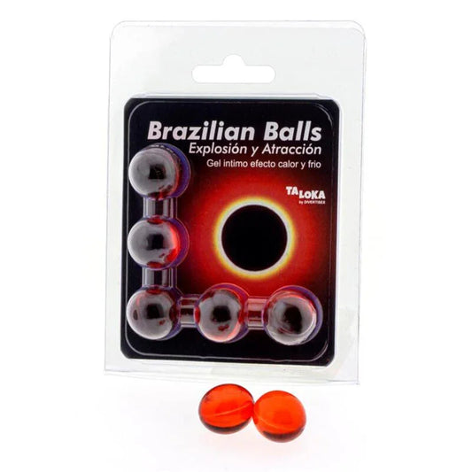 TALOKA - BRAZILIAN BALLS GEL EXCITANTE EFECTO CALOR Y FRÍO 5 BOLAS - Nuvica