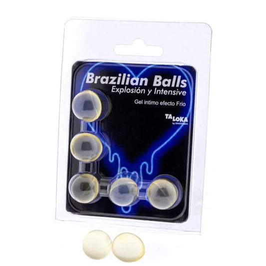TALOKA - BRAZILIAN BALLS GEL EXCITANTE EFECTO FRIO Y VIBRACIÓN 5 BOLAS - Nuvica