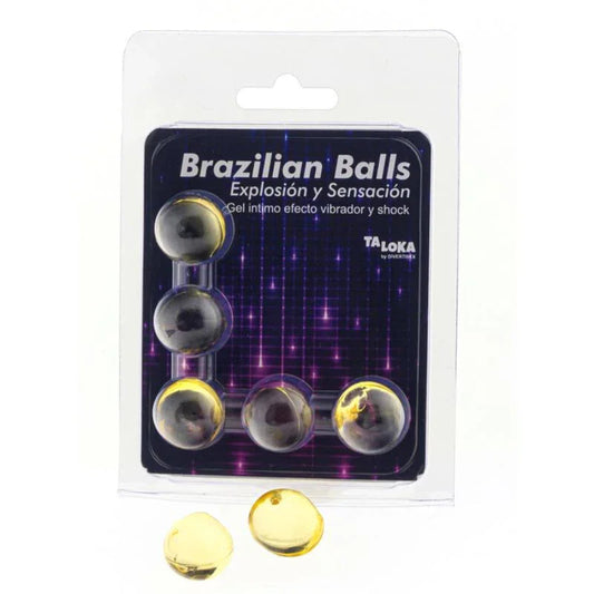 TALOKA - BRAZILIAN BALLS GEL EXCITANTE EFECTO VIBRACIÓN Y SHOCK 5 BOLAS - Nuvica