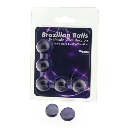 TALOKA - BRAZILIAN BALLS GEL EXCITANTE EFECTO VIBRACIÓN ELÉCTRICA 5 BOLAS - Nuvica