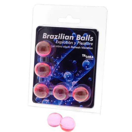 TALOKA - BRAZILIAN BALLS GEL EXCITANTE EFECTO VIBRACIÓN REFRESCANTE 5 BOLAS - Nuvica