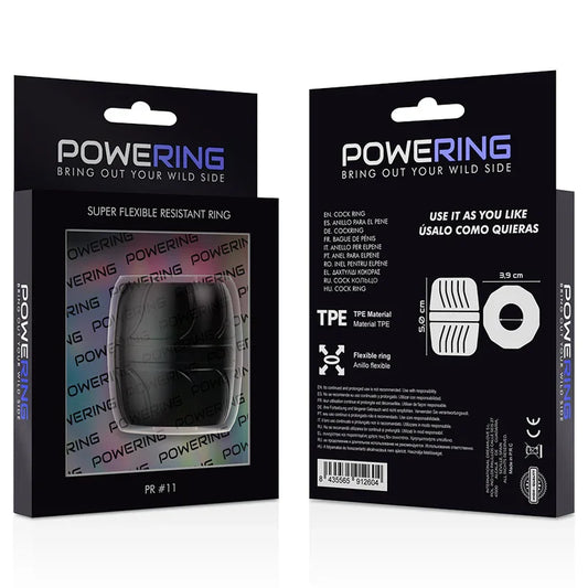 POWERING - SUPER FLEXIBLE Y RESISTENTE ANILLO PENE 5 CM PR11 NEGRO - Nuvica