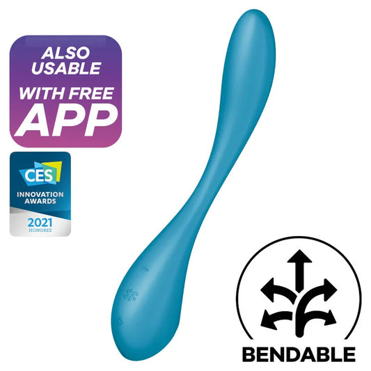 SATISFYER - G-SPOT FLEX 5 MULTI VIBRADOR AZUL - Nuvica