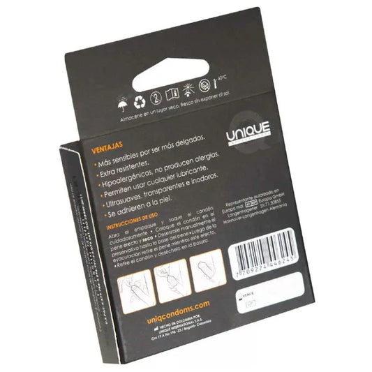 UNIQ - CLASSIC PRESERVATIVOS SIN LATEX 3 UNIDADES - Nuvica