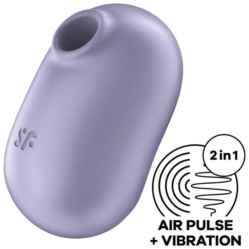 SATISFYER - PRO TO GO 2 ESTIMULADOR Y VIBRADOR DOBLE VIOLETA - Nuvica