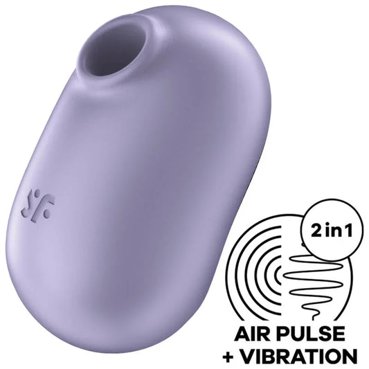 SATISFYER - PRO TO GO 2 ESTIMULADOR Y VIBRADOR DOBLE VIOLETA - Nuvica
