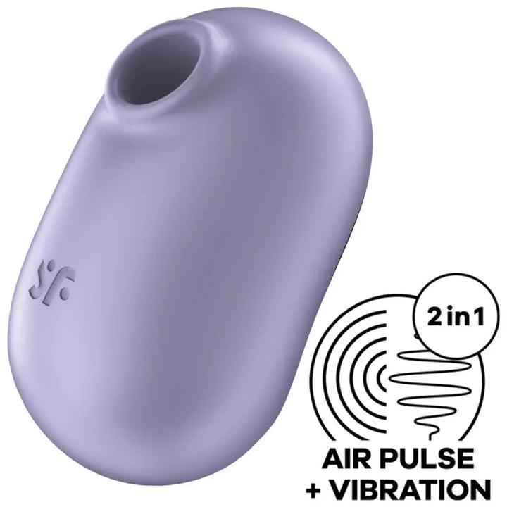 SATISFYER - PRO TO GO 2 ESTIMULADOR Y VIBRADOR DOBLE VIOLETA - Nuvica