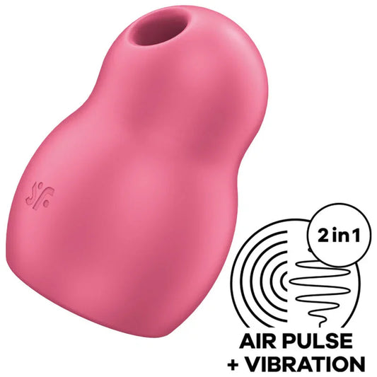 SATISFYER - PRO TO GO 1 ESTIMULADOR Y VIBRADOR DOBLE ROJO - Nuvica