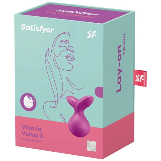 SATISFYER - VIVA LA VULVA 3 VIBRADOR LAY-ON VIOLETA - Nuvica