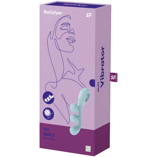 SATISFYER - TRI BALL 2 MULTI VIBRADOR AZUL - Nuvica