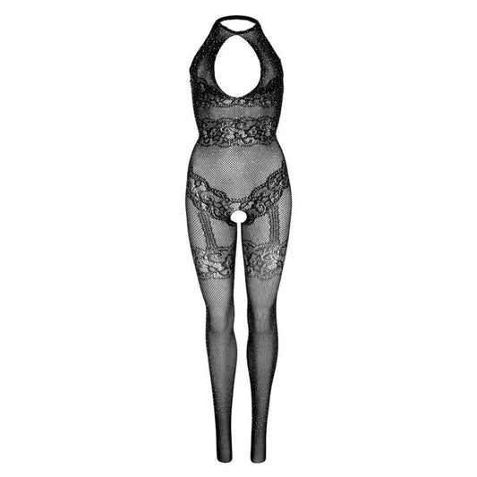 LEG AVENUE - BODYSTOCKING DE RED SIN COSTURAS TALLA ÚNICA - NEGRO - Nuvica