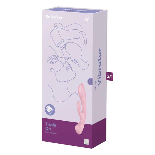 SATISFYER - TRIPLE OH VIBRADOR HÍBRIDO ROSA - Nuvica