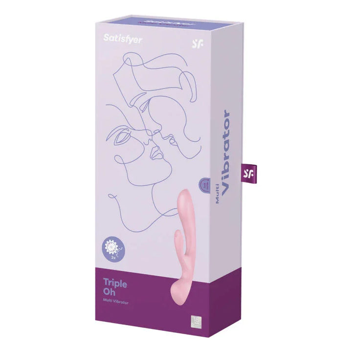 SATISFYER - TRIPLE OH VIBRADOR HÍBRIDO ROSA - Nuvica