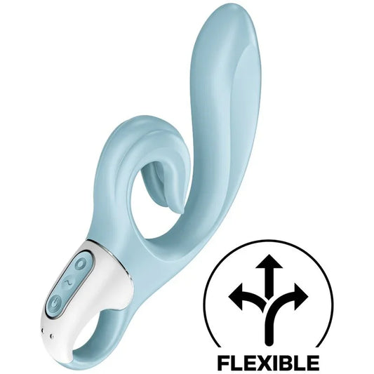 SATISFYER - LOVE ME VIBRADOR RABBIT AZUL - Nuvica