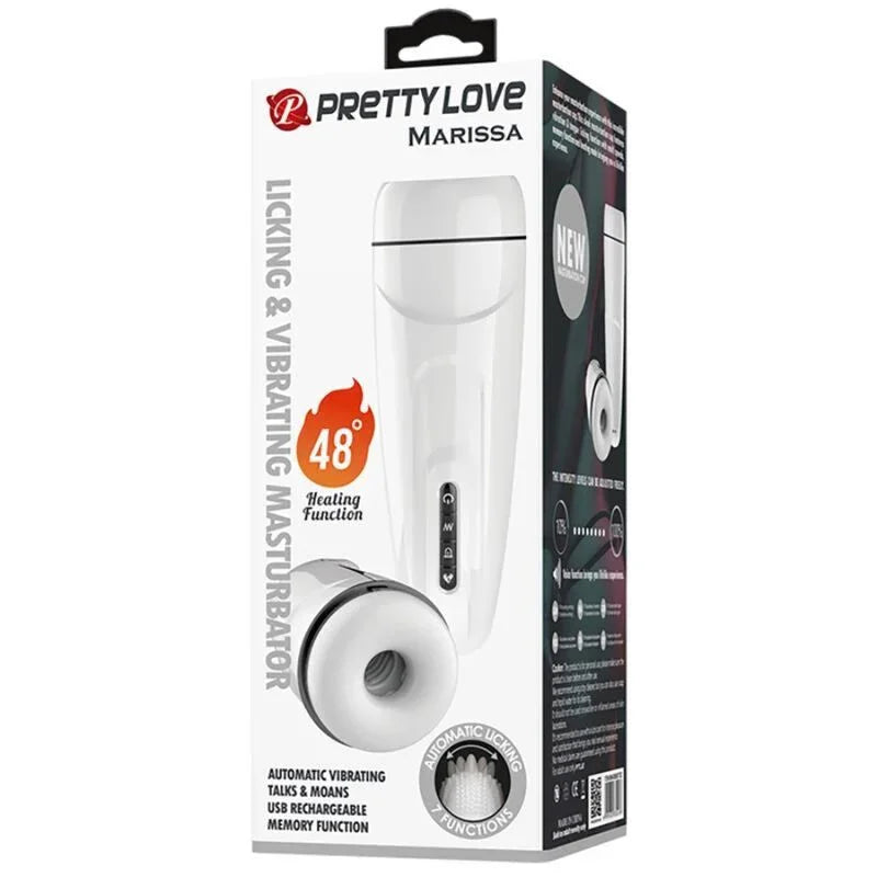 PRETTY LOVE - MARISSA MASTURBADOR MASCULINO VIBRACIÓN, CALOR, VOZ Y ONDAS ESTIMULADORAS - Nuvica
