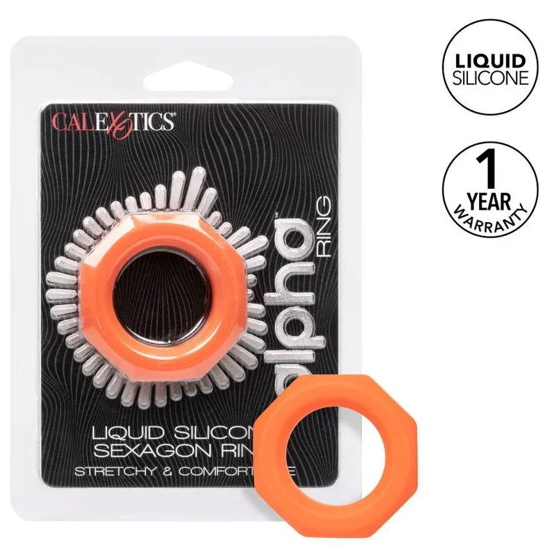 CALEXOTICS - ALPHA SEXAGON RING NARANJA - Nuvica