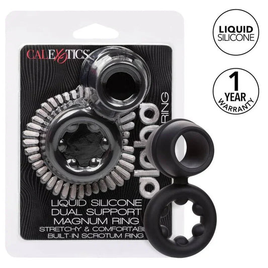 CALEXOTICS - ALPHA DUAL MAGNUM RING NEGRO - Nuvica