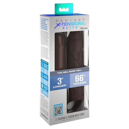 FANTASY X- TENSIONS - PIPEDREAMS EXTENSION W STRAP 17,78 CM BROWN - Nuvica