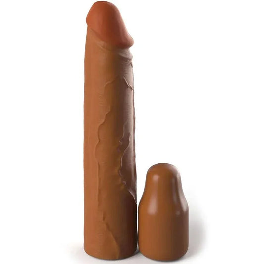 FANTASY X- TENSIONS - PIPEDREAMS SLEEVE 20,32 CM + 5,00 CM INCH PLUG CARAMEL - Nuvica