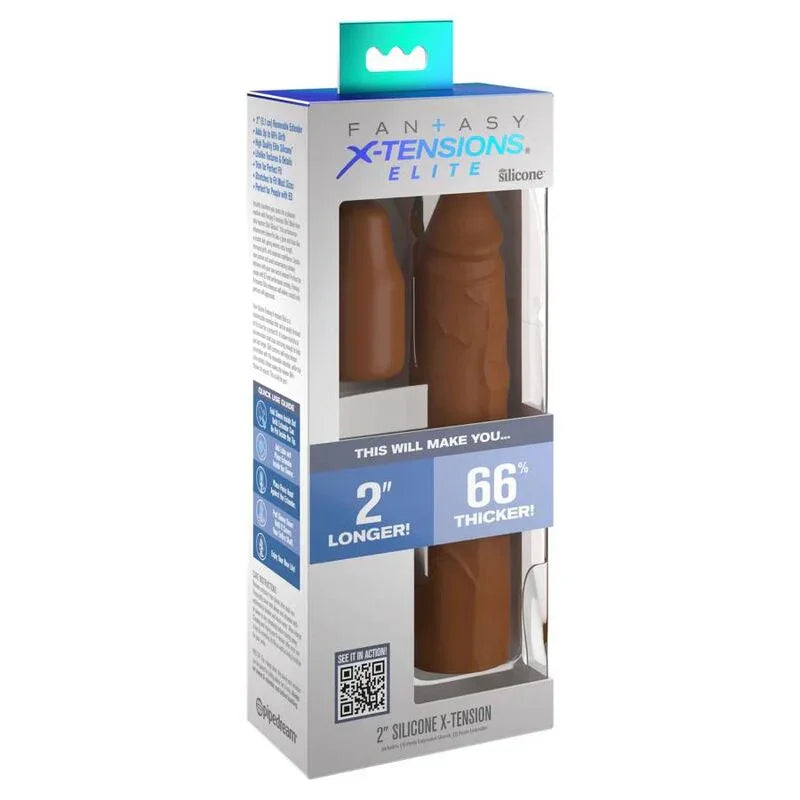 FANTASY X- TENSIONS - PIPEDREAMS SLEEVE 20,32 CM + 5,00 CM INCH PLUG CARAMEL - Nuvica