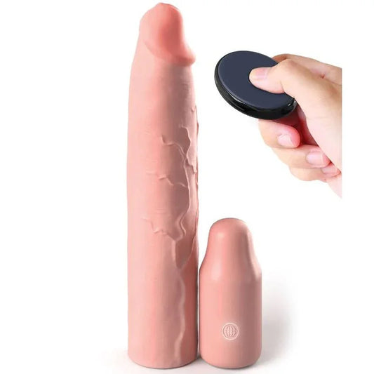 FANTASY X- TENSIONS - PIPEDREAMS SLEEVE 22,86 CM + 7,62 CM PLUG REMOTE SKIN - Nuvica