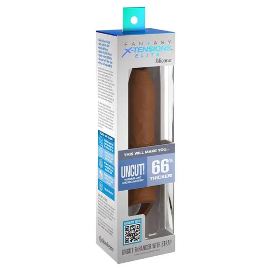 PIPEDREAMS - SLEEVE UNCUT 17,78 CM W STRAP CARAMEL - Nuvica
