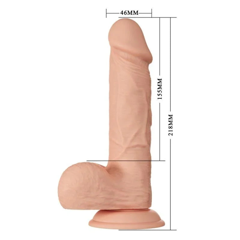 BAILE - BEAUTIFUL ENCOUNTER BAHAMUT DILDO REALÍSTICO FLEXIBLE 21.8 CM NATURAL - Nuvica