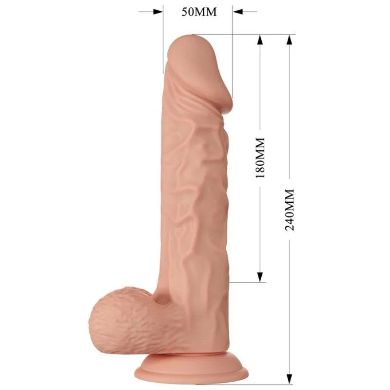 BAILE - BEAUTIFUL ENCOUNTER BURAQ DILDO REALÍSTICO FLEXIBLE 24 CM NATURAL - Nuvica